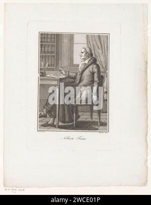 Ritratto dello scrittore Alberto Fortis, Luigi Rados, dopo Antonio Bramati, 1783 - 1840 stampa Italia carta incisione personaggi storici. ritratto di uno scrittore. scrittore, poeta, autore Foto Stock