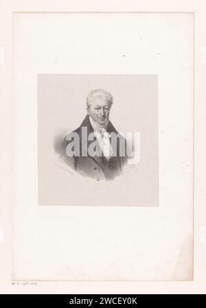 Ritratto di un uomo sconosciuto, Johan Hendrik Hoffmeister, 1851 - c. 1883 tipografo: Netherlandsprinter: The Hague paper. persone storiche (+ (ritratto completo) del busto) Foto Stock