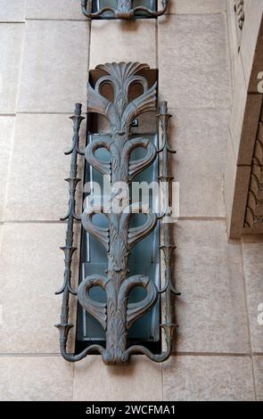 Dettagli Art Deco al 9° e Broadway nel centro di Los Angeles, CA, USA Foto Stock