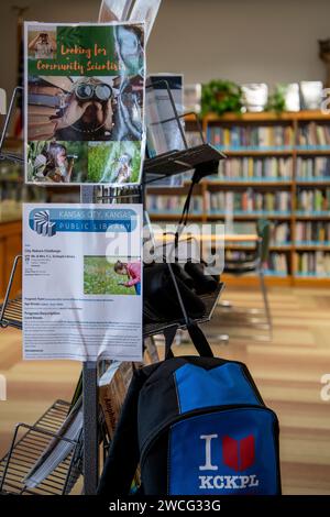 Kansas City, Kansas. La Biblioteca F. L. Schlagle e il Centro di apprendimento ambientale. È uno dei due centri di apprendimento ambientale della biblioteca pubblica Foto Stock