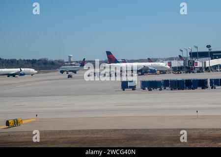 Bloomington, Minnesota. Terminal Delta all'aeroporto internazionale MSP Foto Stock