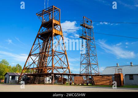 Il mio albero Headframe, Soudan Mina sotterranea del parco statale, Minnesota Foto Stock