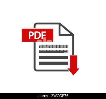Immagine vettoriale dell'icona PDF del file Illustrazione Vettoriale