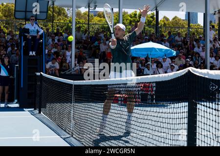 Melbourne, Australia. 16 gennaio 2024. MELBOURNE, AUSTRALIA - 16 GENNAIO: Durante il giorno 3 dell'Australian Open al Melbourne Park il 16 gennaio 2024 a Melbourne, Australia. (Foto di Andy Cheung/BSR Agency) credito: BSR Agency/Alamy Live News Foto Stock