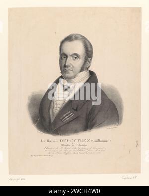 Portret van de Surgery Guillaume Dupuytren, Pierre Francois Capdebos, 1825 stampa Paris paper Historical Persons Foto Stock