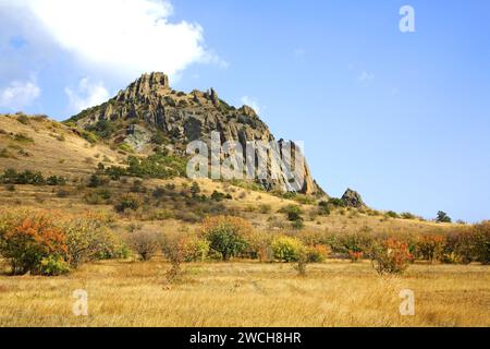 Kara Dag Montagna - Monte Nero vicino a Koktebel. L'Ucraina Foto Stock