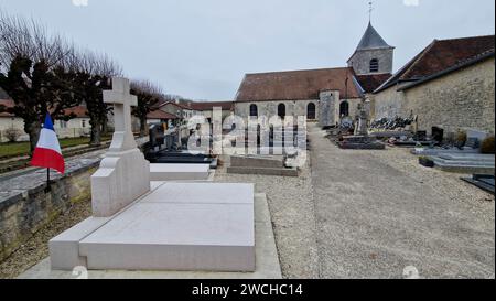 Tomba del generale de Gaulle, Colombey les deux églises, Haute-Marne, région Grand Est, Francia Foto Stock