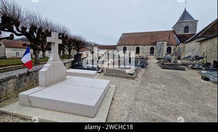 Tomba del generale de Gaulle, Colombey les deux églises, Haute-Marne, région Grand Est, Francia Foto Stock