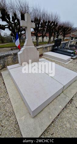 Tomba del generale de Gaulle, Colombey les deux églises, Haute-Marne, région Grand Est, Francia Foto Stock