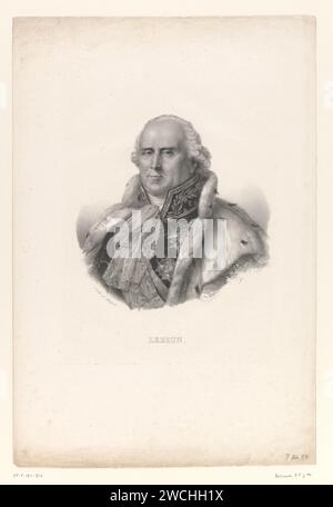 Portret van de Staatsman Charles-Francois Lebrun, Zéphirin Félix Jean Marius Belliard, c. 1829 - c. 1830 stampa Paris paper Historical Persons Foto Stock