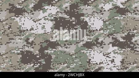 modello mimetico senza cuciture per un'uniforme militare Illustrazione Vettoriale