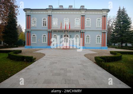 Il pubblico la residenza ufficiale del presidente della Repubblica del Montenegro, il Blue Palace a Cetinje Foto Stock
