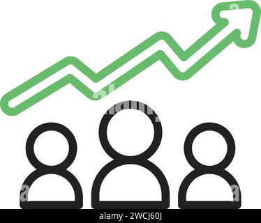 Icona crescita aziendale immagine vettoriale. Illustrazione Vettoriale