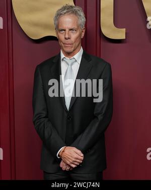 Los Angeles, USA. 15 gennaio 2024. Greg Germann arriva al Primetime Emmy Party di Apple TV tenutosi al Mother Wolf di Los Angeles, CALIFORNIA lunedì 15 gennaio 2024. (Foto di Sthanlee B. Mirador/Sipa USA) credito: SIPA USA/Alamy Live News Foto Stock