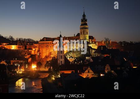 Vista panoramica di Cesky Krumlov. Repubblica ceca Foto Stock