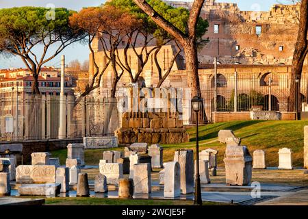 Vista del Parco archeologico del Celio, Roma, Italia Foto Stock