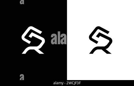 Logo CR . design del logo lettera c r . design creativo e moderno. Illustrazione Vettoriale