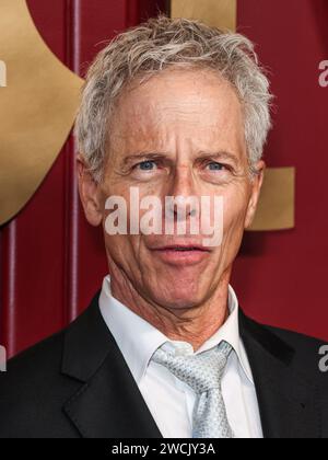 HOLLYWOOD, LOS ANGELES, CALIFORNIA, USA - 15 GENNAIO: Greg Germann arriva al 75° Annual Primetime Emmy Awards Party di Apple TV+tenutosi a Mother Wolf il 15 gennaio 2024 a Hollywood, Los Angeles, California, Stati Uniti. (Foto di Xavier Collin/Image Press Agency) Foto Stock