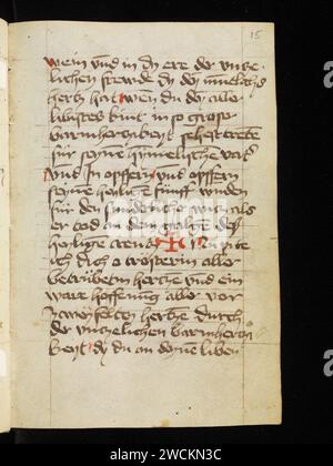 Aarau, Aargauer Kantonsbibliothek, MsBN 49, F. 15r – Prayer book. Foto Stock