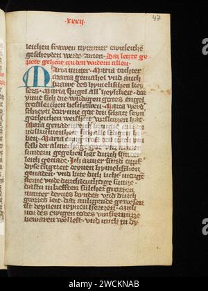 Aarau, Aargauer Kantonsbibliothek, MsBN 49, F. 47r – Prayer book. Foto Stock