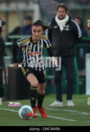 Biella, Italia. 13 gennaio 2024. Barbara Bonansea della Juventus durante la partita di serie A femminile allo Stadio Vittorio Pozzo di biella. Il credito fotografico dovrebbe leggere: Jonathan Moscrop/Sportimage Credit: Sportimage Ltd/Alamy Live News Foto Stock