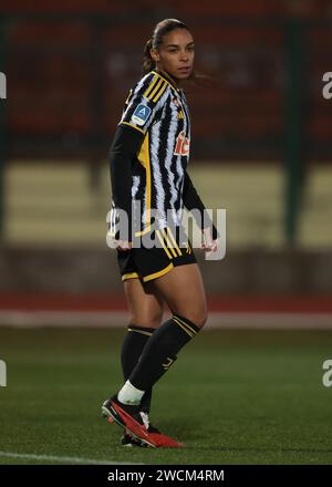 Biella, Italia. 13 gennaio 2024. Estelle Cascarino della Juventus durante la partita di serie A femminile allo Stadio Vittorio Pozzo di biella. Il credito fotografico dovrebbe leggere: Jonathan Moscrop/Sportimage Credit: Sportimage Ltd/Alamy Live News Foto Stock