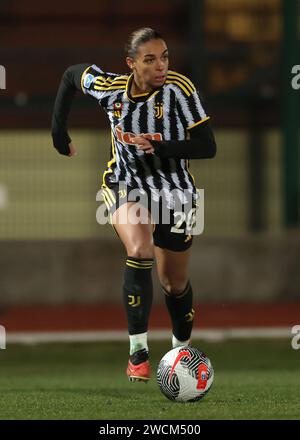 Biella, Italia. 13 gennaio 2024. Estelle Cascarino della Juventus durante la partita di serie A femminile allo Stadio Vittorio Pozzo di biella. Il credito fotografico dovrebbe leggere: Jonathan Moscrop/Sportimage Credit: Sportimage Ltd/Alamy Live News Foto Stock