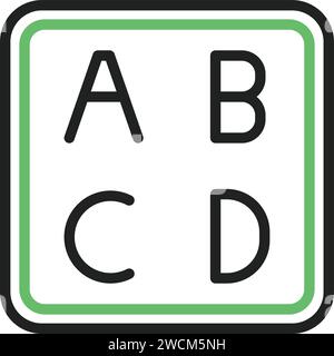 Inserire l'immagine vettoriale con l'icona maiuscola in caratteri latini. Illustrazione Vettoriale