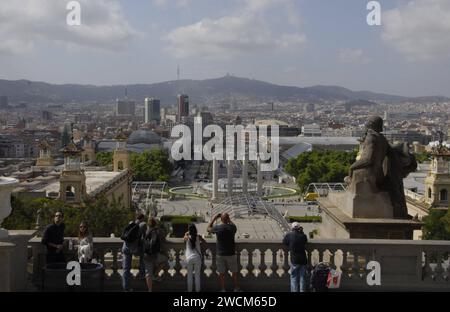 BARCELLONA /SPAGNA  27 maggio 2015 Vista panoramica della città di Barcellona Foto Stock