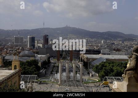 BARCELLONA /SPAGNA  27 maggio 2015 Vista panoramica della città di Barcellona Foto Stock