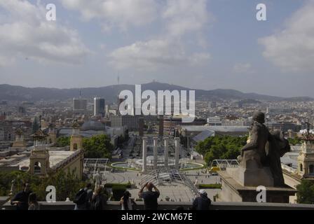 BARCELLONA /SPAGNA  27 maggio 2015 Vista panoramica della città di Barcellona Foto Stock
