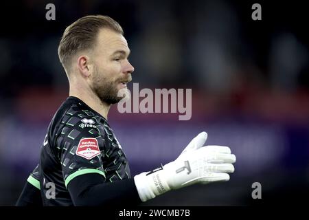 ROTTERDAM - il portiere dell'ADO Den Haag Nick Marsman durante la partita della TOTO KNVB Cup tra Excelsior Maassluis (AM) e ADO Den Haag allo Sparta Stadium Het Kasteel il 16 gennaio 2024 a Rotterdam, Paesi Bassi. ANP JEROEN PUTMANS Foto Stock