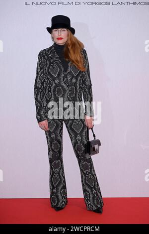 Roma, Italia. 16 gennaio 2024. Simona Borioni partecipa al Red carpet della prima italiana del film Povere creature al Cinema Barberini. Credito: SOPA Images Limited/Alamy Live News Foto Stock