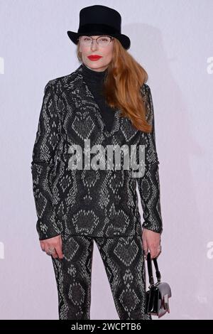 Roma, Italia. 16 gennaio 2024. Simona Borioni partecipa al Red carpet della prima italiana del film Povere creature al Cinema Barberini. Credito: SOPA Images Limited/Alamy Live News Foto Stock