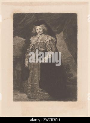 Ritratto di Emerentia van Beresteyn, William Unger, in onore di Pieter Claesz. Soutman, dopo Frans Hals, 1847 - 1889 stampa Germania carta incisione adolescente, giovane donna, fanciulla. Persone storiche - BB - donna Foto Stock