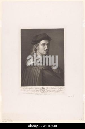 Ritratto del banchiere Bindo Altoviti, Raphael Morghen, dopo Rafaël, 1768 - 1833 tipografo: FlorenceAfter dipinto di: Italia incisione su carta / incisione di personaggi storici Foto Stock
