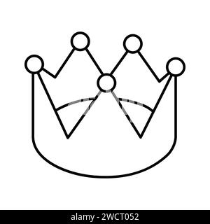Icona isometrica della corona ben progettata in stile modificabile Illustrazione Vettoriale