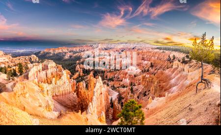 Bryce Canyon wiev nello Utah, Stati Uniti Foto Stock