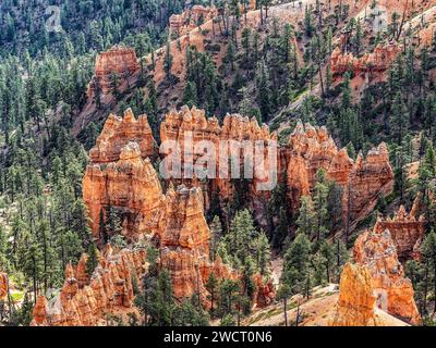 Bryce Canyon wiev nello Utah, Stati Uniti Foto Stock