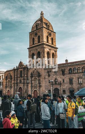 Plaza Mayor de San Francisco, la Paz, Bolivia, 2024 Foto Stock