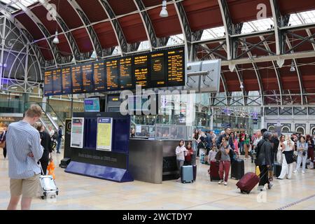 London Paddington Station, agosto 2023 Foto Stock
