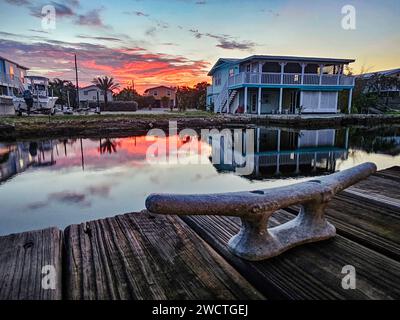 Tramonto in chiave torcia Foto Stock