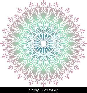 Ornamento mandala, vettoriale per illustrazione mandala, ornamento circolare, elemento decorativo per materiale di design Illustrazione Vettoriale