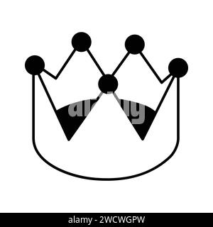 Icona isometrica della corona ben progettata in stile modificabile Illustrazione Vettoriale