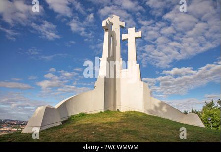 Tre Croci a Vilnius. La lituania Foto Stock