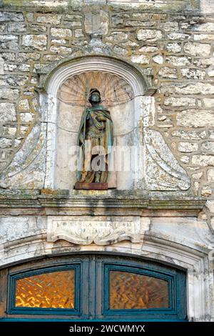 Francia, Haute Saone, Marnay, chiesa di Saint Symphorien del XII secolo, facciata del XVI secolo Foto Stock