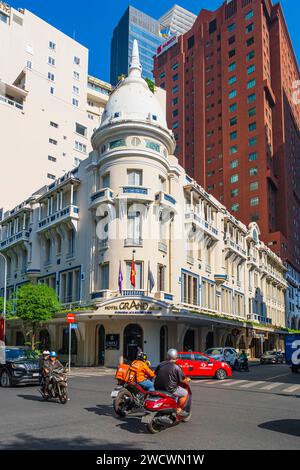 Vietnam, ho chi Minh City (Saigon), Distretto 1, area di Ben Nghe, Grand Saigon Hotel in stile coloniale costruito nel 1930, hotel 5 stelle di lusso Foto Stock