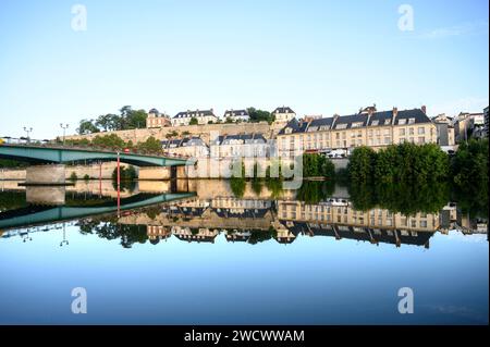 Francia, Val d'Oise, Pontoise, città vecchia di Saint-Ouenn l'Aumone Foto Stock