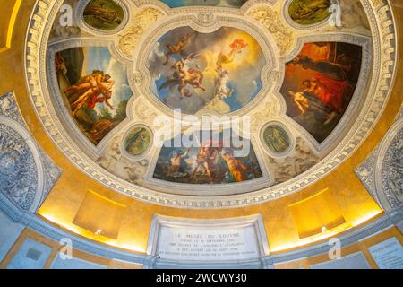 Francia, Parigi, area dichiarata Patrimonio dell'Umanità dall'UNESCO, Museo del Louvre, Galleria Apollo Foto Stock