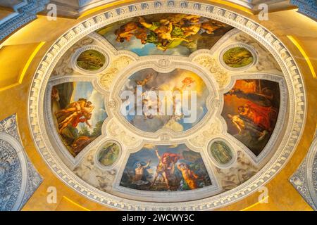 Francia, Parigi, area dichiarata Patrimonio dell'Umanità dall'UNESCO, Museo del Louvre, Galleria Apollo Foto Stock